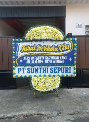 Papan Bunga Duka di Kerjo